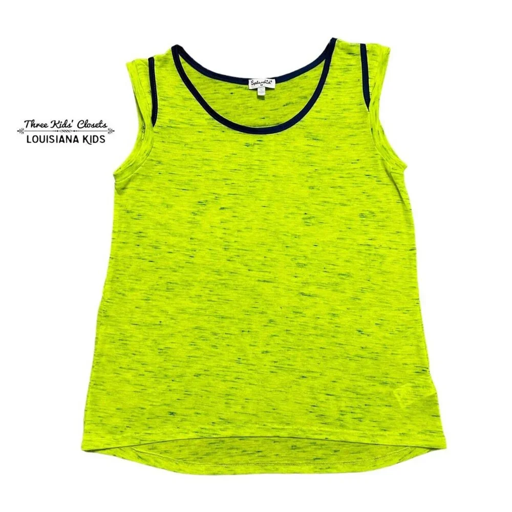 Splendid Sz 12 Neon Lime Burnout Tee Shirt